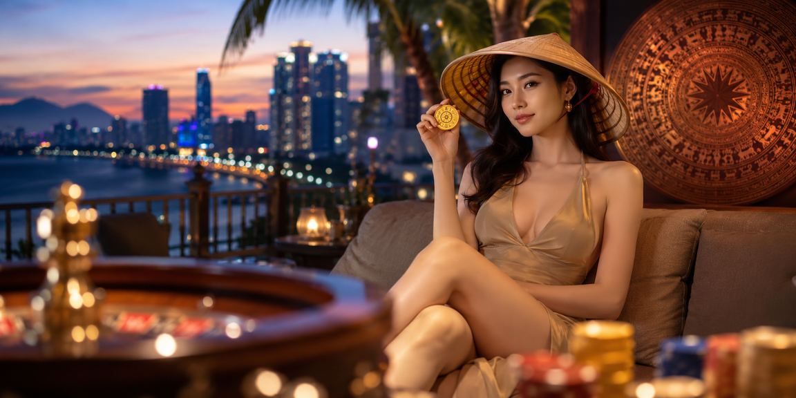 Khung cảnh Nha Trang với nón lá gợi trải nghiệm nền tảng gần gũi Việt Nam