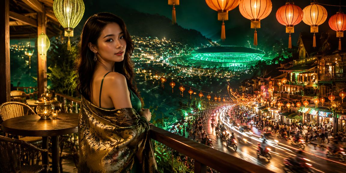 Người dùng tại chợ đêm Sa Pa chuẩn bị đăng ký tài khoản trên điện thoại